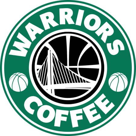 Golden State Warriors Starbucks Coffee Logo vinyl decal